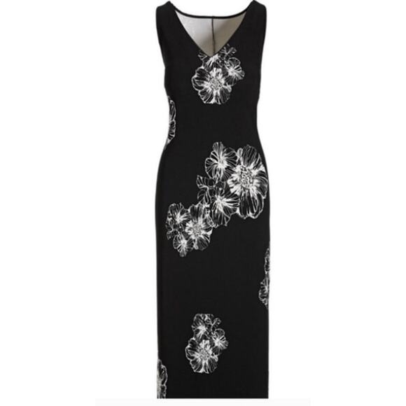 Boston Proper Dresses & Skirts - Boston Proper Beyond Travel  Blue Floral V Neck Maxi Dress Sleeveless Women's M